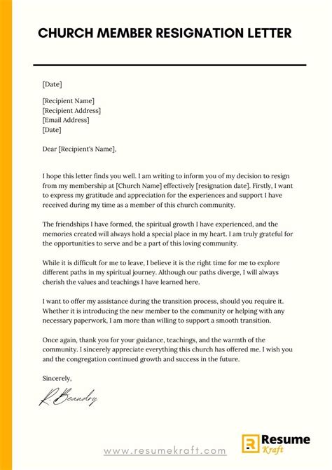 The Trinity Foundation Resignation Letter. . Resignation letter church membership